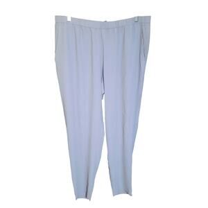 Eileen Fisher Womens 100% Silk Pull-On Elastic Waist Slant Pockets Pants Size L